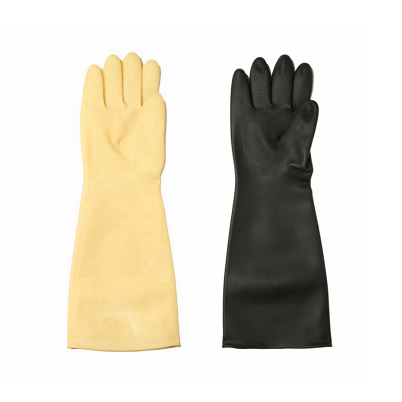 Guantes industriales de primavera de manga larga de goma gruesa resistente al agua 35 - 60cm image 5