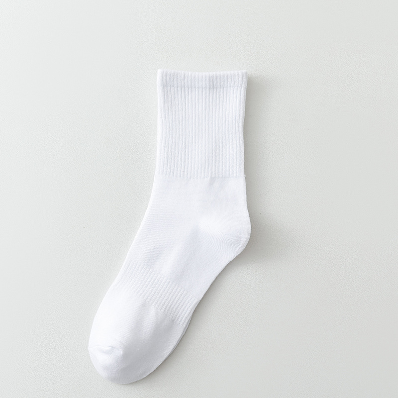 White mid-calf socks-four seasons