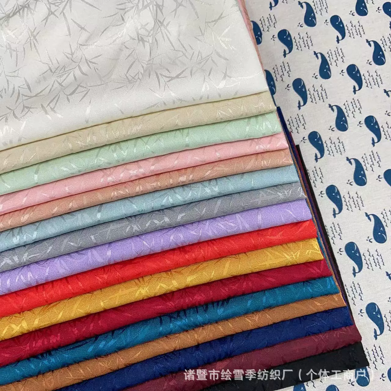 All-polyester dark-pattern bamboo jacquard multi-color Guofeng jacquard fabric Hanfu hat decoration fabric accessory texture