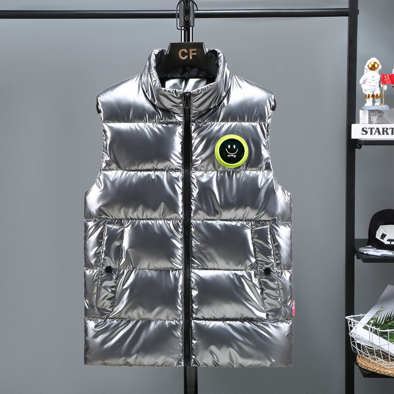 글로시 노워시 조끼 - 스마일리 로고 카본 그레이