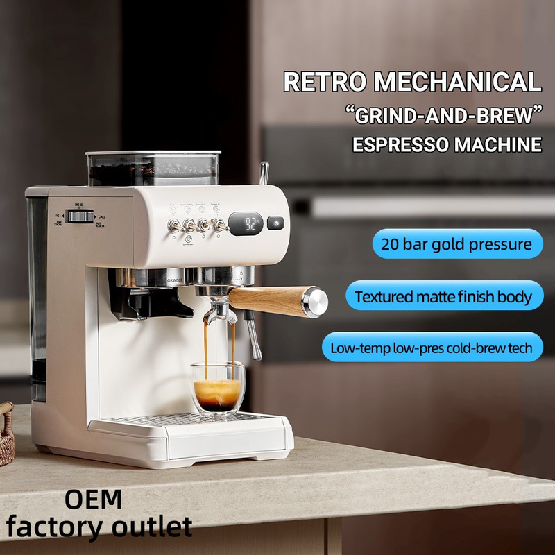 Household and Commercial Use Integrated Grinding Machine, American and Italian Style Retro Mechanical Small Coffee Maker, Cross-Border Coffee Maker Household and Commercial Use Integrated Grinding Machine, American and Italian Style Retro Mechanical Small Coffee Maker, Cross-Border Coffee Maker