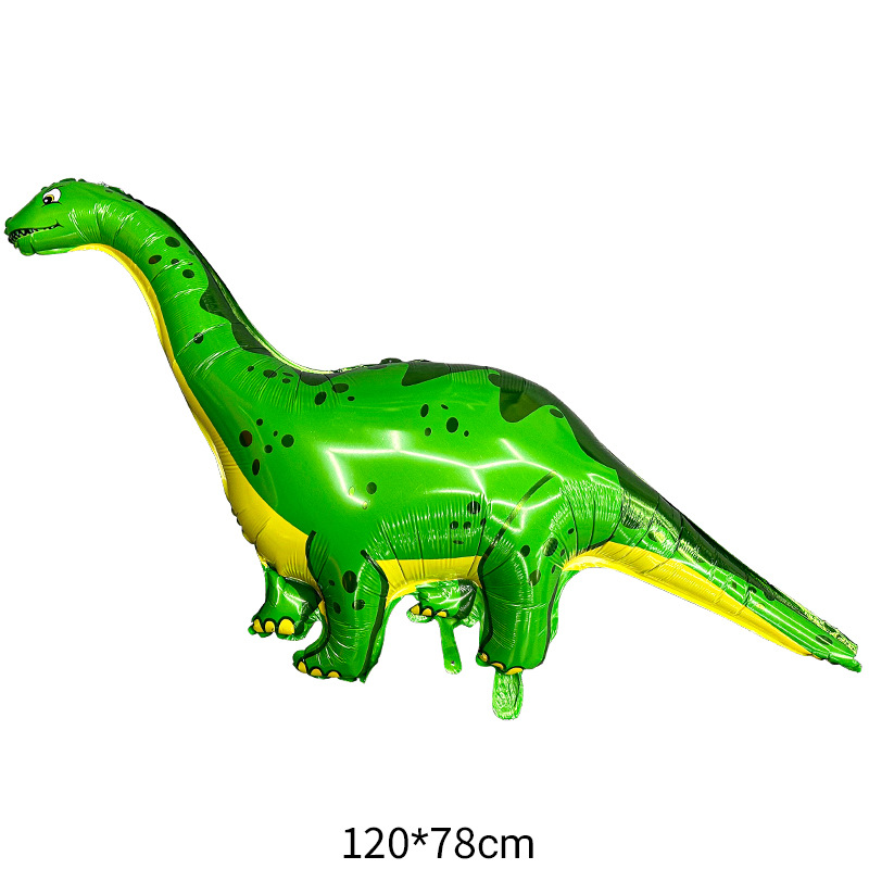 Globos de aluminio con diseño de animales de dibujos animados con temática de dinosaurios para decoraciones de fiestas de cumpleaños infantiles image 13