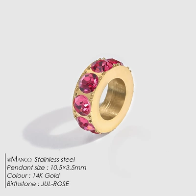 Zərgərlik ara hissələri — Hole Spacer Spacer Beads DIY - july-rose-gold