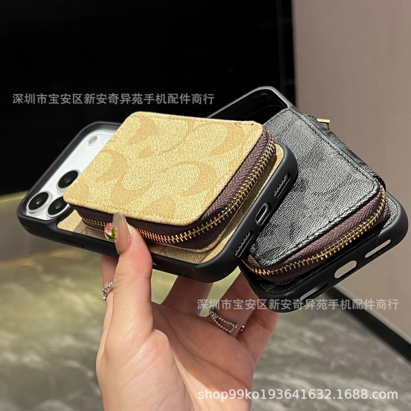 欧美拉链卡包保护壳适用iPhone17ProMax钱包款跨境爆款苹果手机壳|undefined
