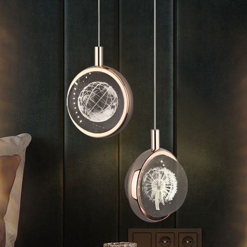 Bedroom bedside chandelier 2023 new master bedroom Internet celebrity light luxury crystal decoration creative personality art background wall lamp