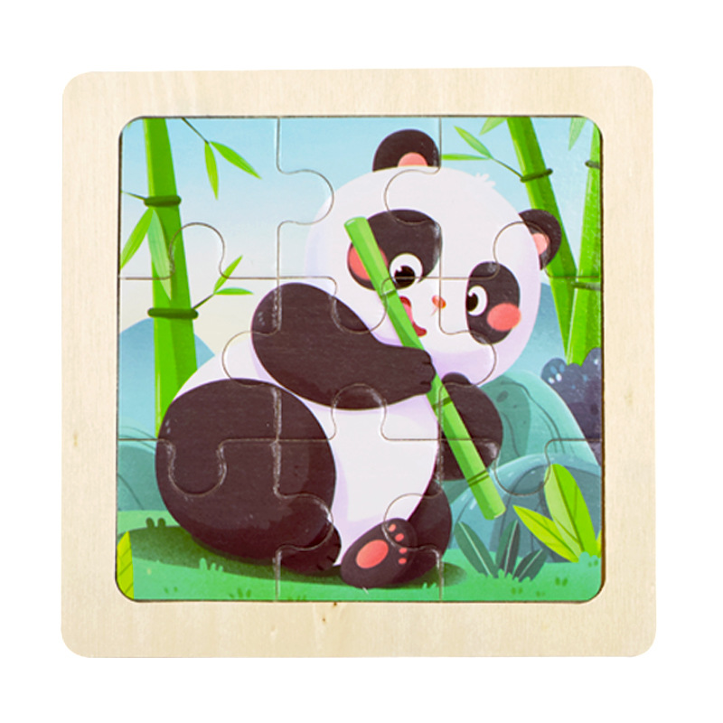 Fábrica directa de niños pequeños 9 piezas de dibujos animados de madera plano rompecabezas puzzle puzzle juguetes de educación temprana para bebés image 50