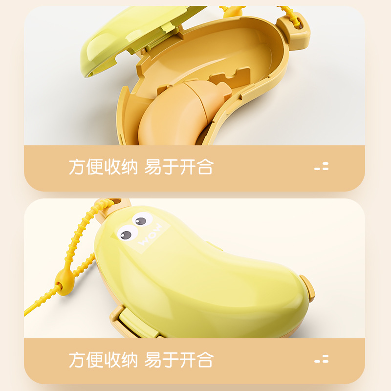 Caja de cepillo de dientes transfronteriza explosiva caja de pasta de dientes caja de cepillo de dientes portátil banano cubierta de cepillo de dientes de viaje cubierta de cepillo de dientes