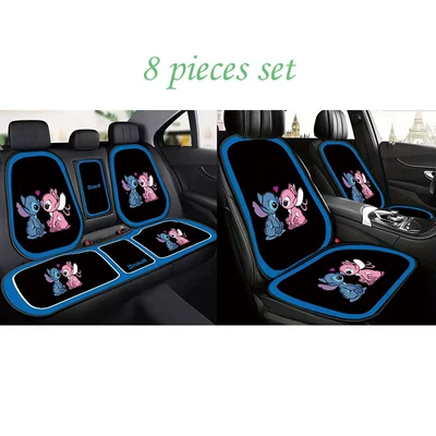 Cushion 8-Piece Set Universal Wear-Resistant | Seat cushion, seat cover - rz-stitch-car-seat-cushion-3-front-seat-four-piece-set