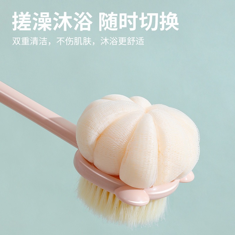 cepillo de baño, cepillo de mango largo, cepillo de pelo suave, cepillo de baño de doble cara, cepillo de barro, cepillo de espalda para eliminar la ceniza.