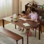 北美家用实木一体饭桌
