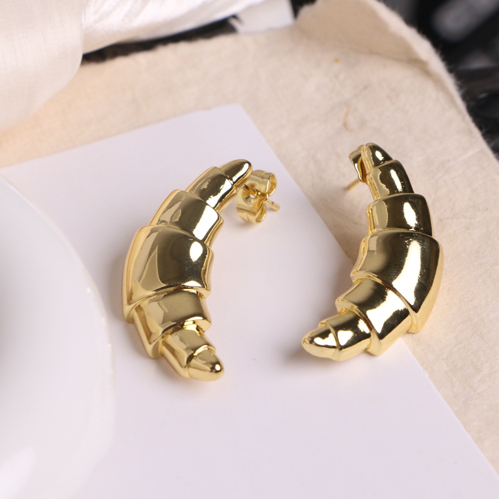 Ear Studs Classification 1 Pair Quantity 1 Pair IG Style Geometric Copper 18K Gold Plated Ear Studs