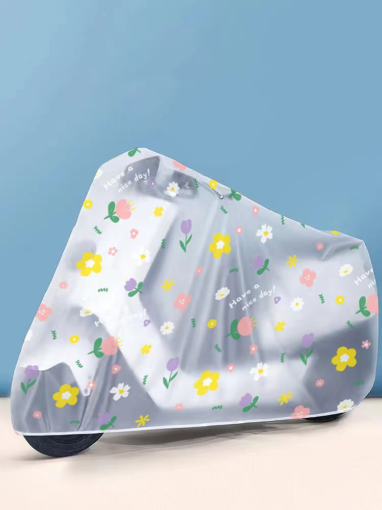 Peva cubierta de lluvia para coche eléctrico Yadi cubierta de polvo universal para coche de batería con cuchillo de corte