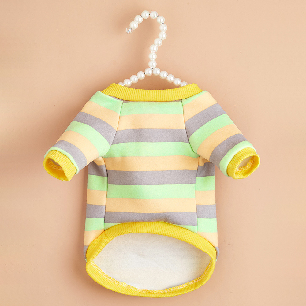 Cute Pastoral Polyester Stripe Pet Clothing display picture 3