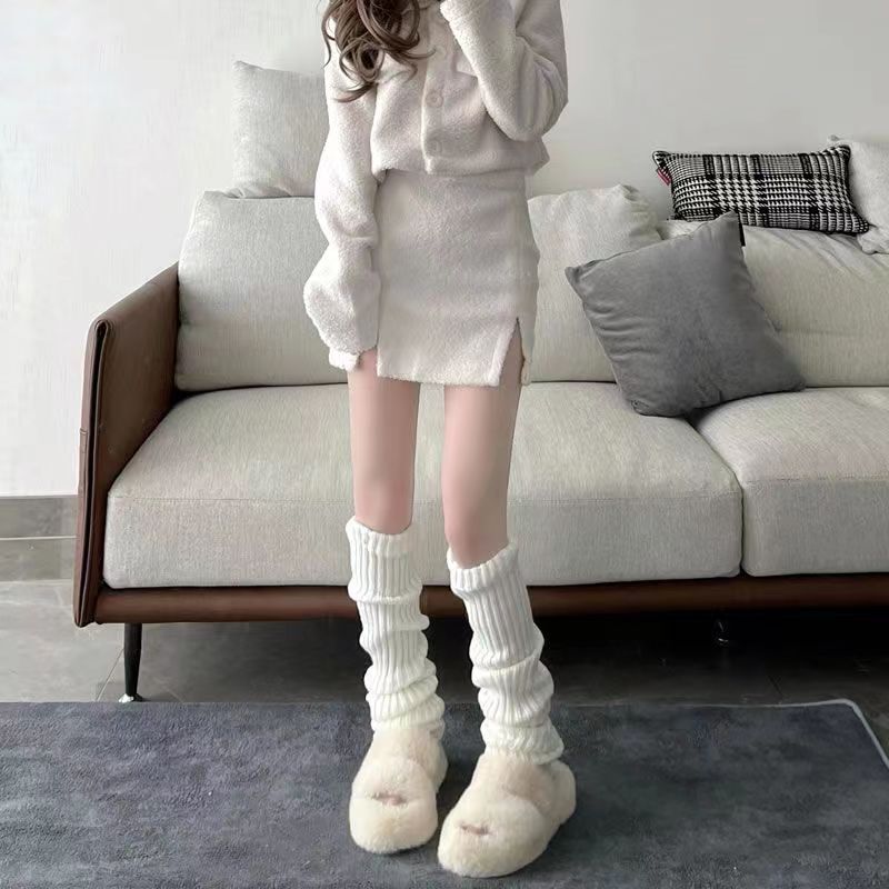Lolita袜针织堆堆袜套加长jk小腿袜修饰腿型袜子女腿套显瘦遮腿型|undefined