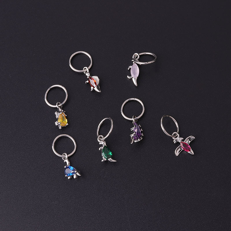 Ear Cartilage Rings & Studs Fashion Animal 316 Stainless Steel  Copper Plating display picture 5