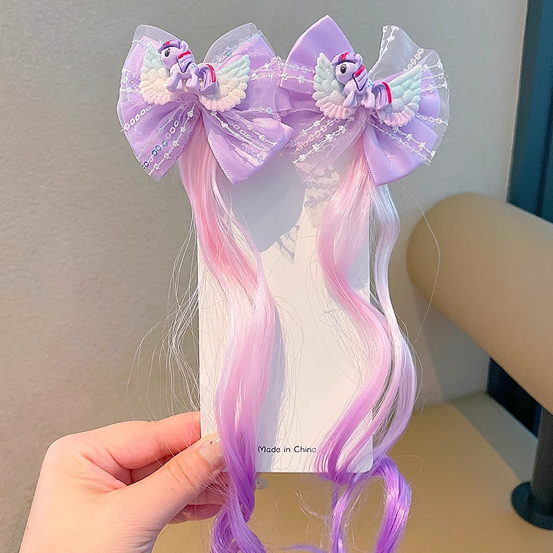 Nuevo clip de peludo para niños, accesorios para el cabello, tocado para niñas, horquilla, horquilla de lazo para bebé, pony, lindo