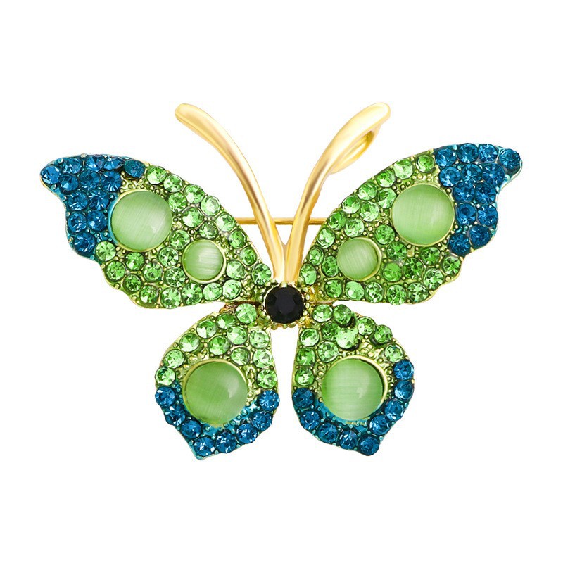 new creative rhinestone butterfly brooch female temperament fashion coat pin brooch corsage accessories_voghion.com