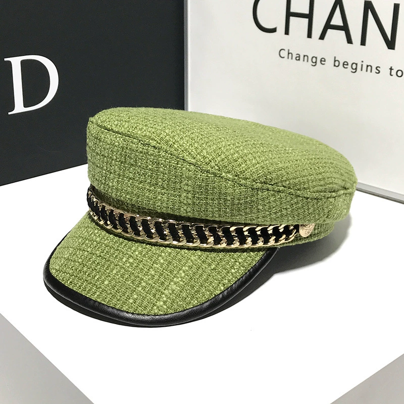 Нavy модная кепка, французский стиль, западный стиль, стиль Chanel, британский стиль