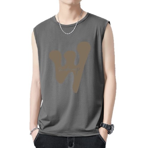 Hong Kong-style Loose-Fit Summer Oversized Shoulder Vest | Men's & Women's Sports-Style Casual Sleeveless Mesh Breathable Quick-Dry Tank Top