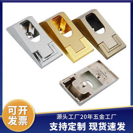 厂家现货方形衣托 锌合金衣通杆法兰座衣管托 镀铬加厚隐藏衣管座