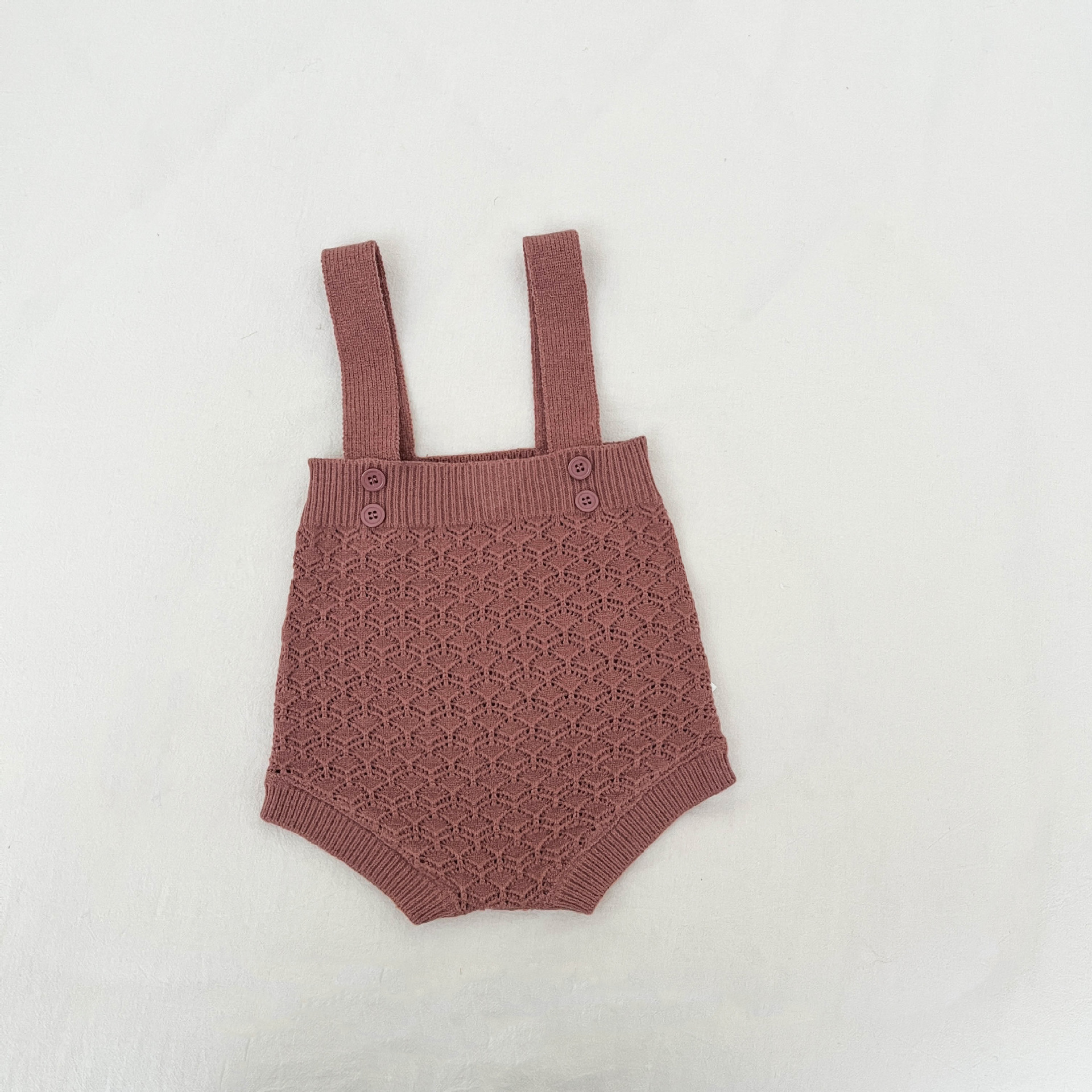 Primavera y verano para bebés nuevos pantalones de correa de aire extranjero pequeños meses de edad bebé jersey de punto coreano ropa de niñas