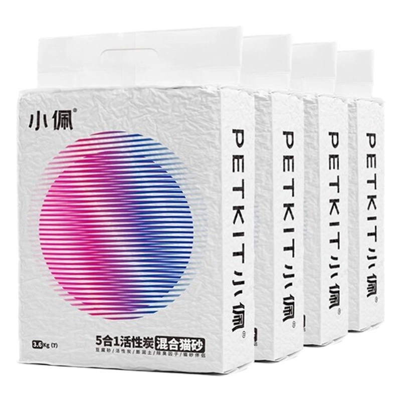 Наполнитель для кошачьего туалета (смешанный): 14 кг, тофу-наполнитель, активированный уголь, дезодорирующий, с низким содержанием пыли, бентонитовый песок