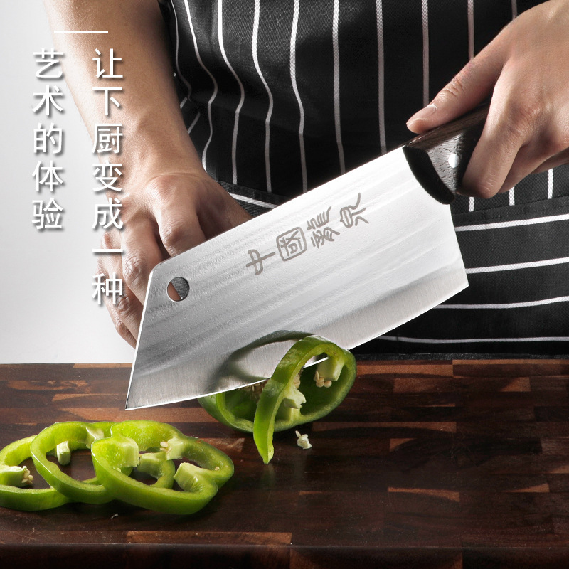 Yangjiang Longquan cocinero conjunto de cuchillo de cocina mujer corte corte cortador de hueso forjado corte casero Longquan forjado cuchillo de cocina