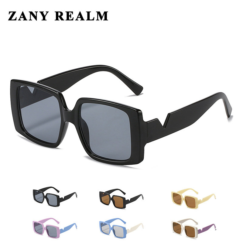 Nuevo elegante más tamaño cuadrado caja Chanel estilo gafas de sol transfronterizo europeo y americano mandarín pato pierna contraste color gafas de sol fabricante