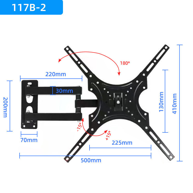 Soporte de televisión universal ajustable percha de televisión percha de pantalla de pantalla percha de pantalla de pared percha de pantalla telescópica