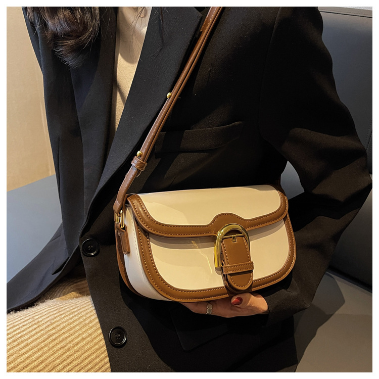 637g Weight Polyester Lining Material Magnetic Buckle Closure Type Single Shoulder Strap Strap Type Women's Small All Seasons Pu Leather Streetwear Saddle Bag