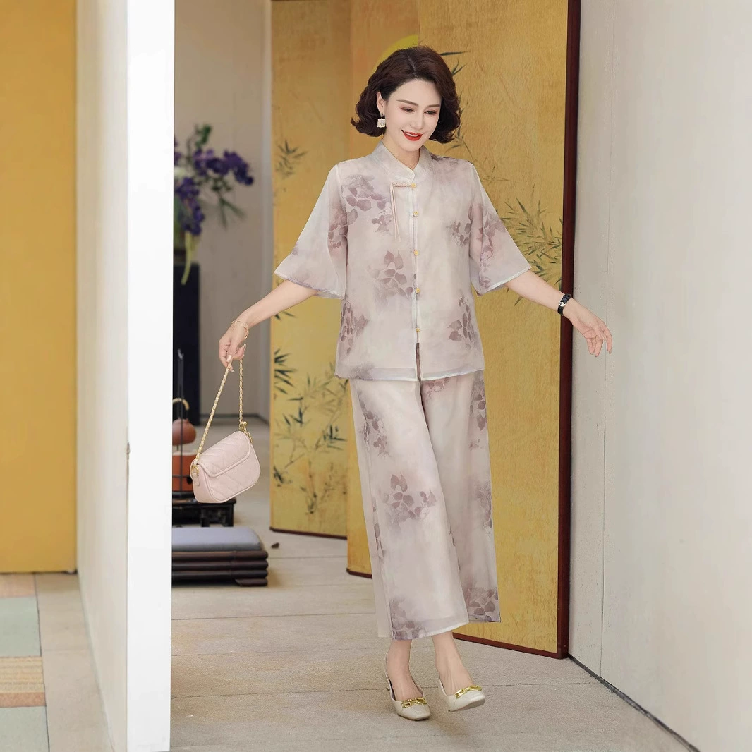 Летняя новая мама с короткими рукавами маленькая рубашка новая китайская мода