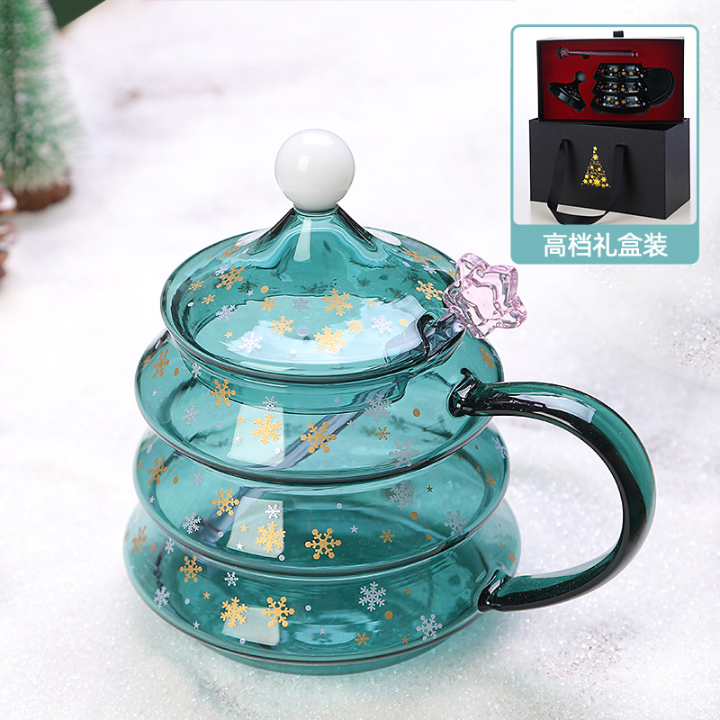 Cerezo que cambia de color en vidrio botella de agua fría taza de agua traje hogar de gran capacidad resistente al calor agua hervida botella de agua fría