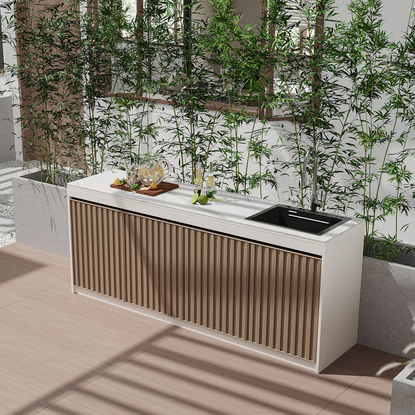 Outdoor Slate Wash Basin, Outdoor Imitation Marble Sink, Barbecue Courtyard Pool, Terrace Balcony Sink