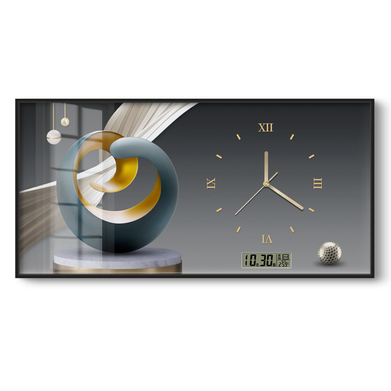 Caja de medidor de electricidad decoración pintura de gran tamaño con reloj calendario perpetuo para niñas que cubren la caja de distribución fuerte y débil pintura colgante del restaurante