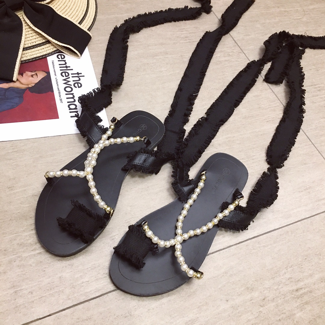 summer flat bottom strappy roman sandals  NSHU29730