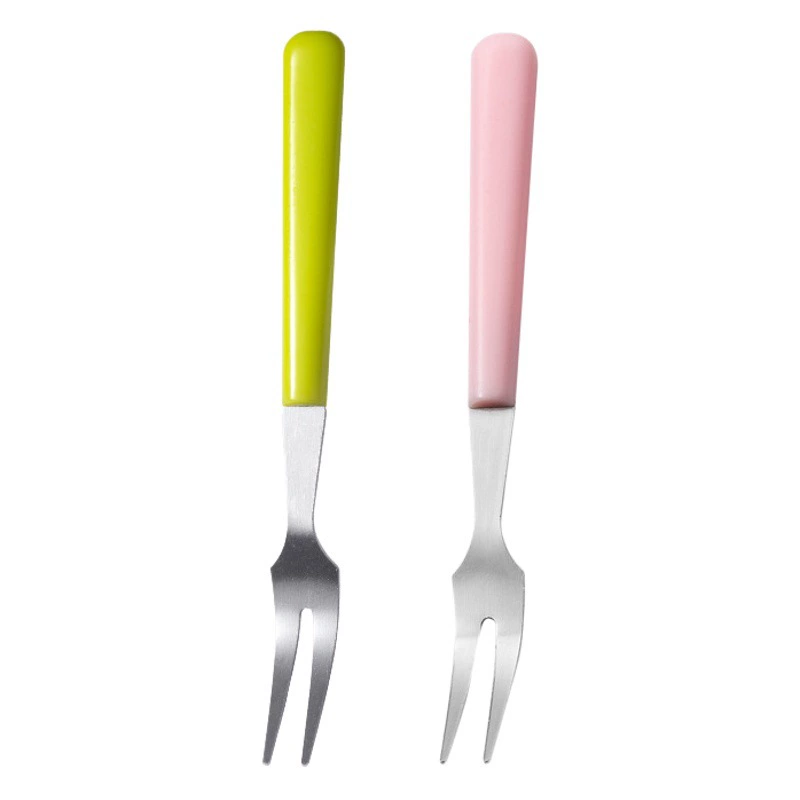 Креативная вилка для фруктов из нержавеющей стали Фруктовый знак Ешьте фруктовый торт Лунный торт Десерт Маленькая вилка Кукурузная игла