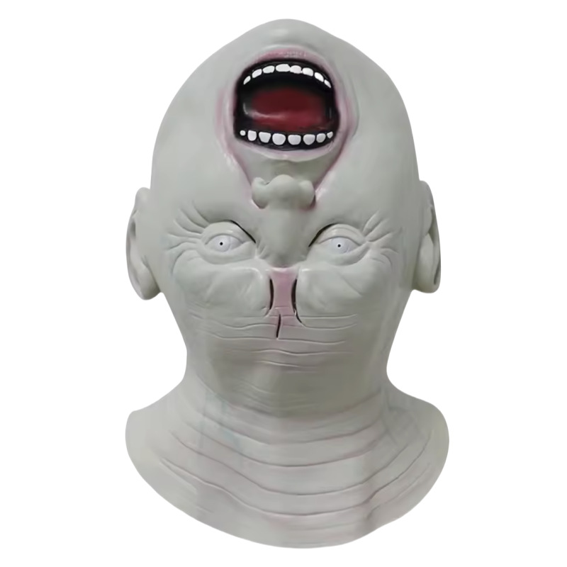 Máscaras invertidas de Halloween fiesta de maquillaje leche de terror látex máscaras alienígenas casas embrujadas maquillaje props de hechicería