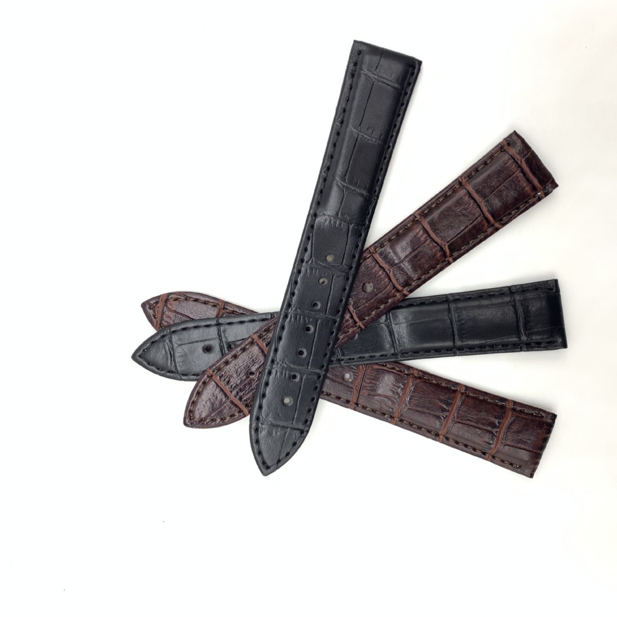 Fabricante de correas de reloj de alta calidad, correas de reloj de cuero de ternera, accesorios de correas de reloj de cuero unisex de 12 - 24mm