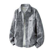 V 36702 Printed Pocket Square Collar Shirt ӡ�����I�r��