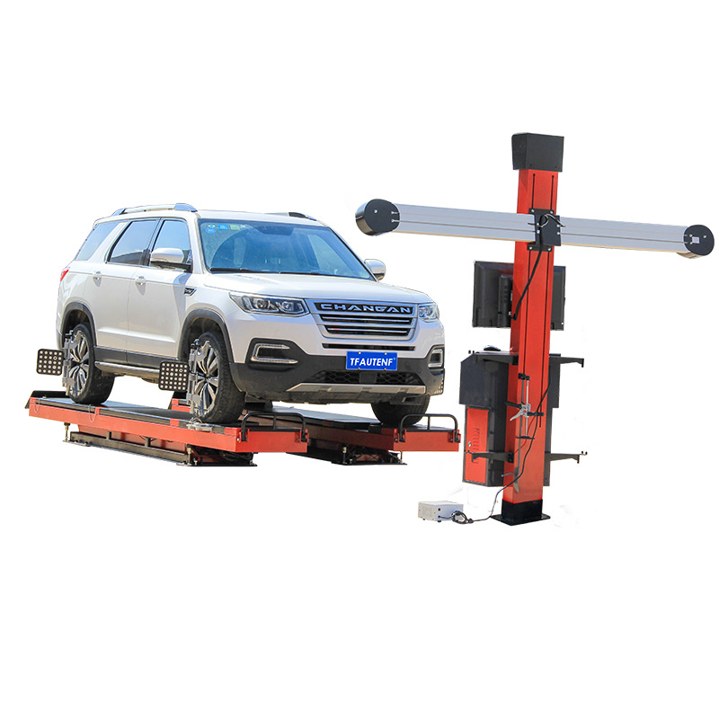 Coche 3D equipo de localización de cuatro ruedas conjunto completo de almacenamiento de tierra tijera grande máquina de elevación de cuatro columnas venta directa de fábrica coincidencia completa