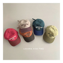 韩国儿童拼色鸭舌帽春秋出游男童女童2025新款洋气休闲软顶棒球帽