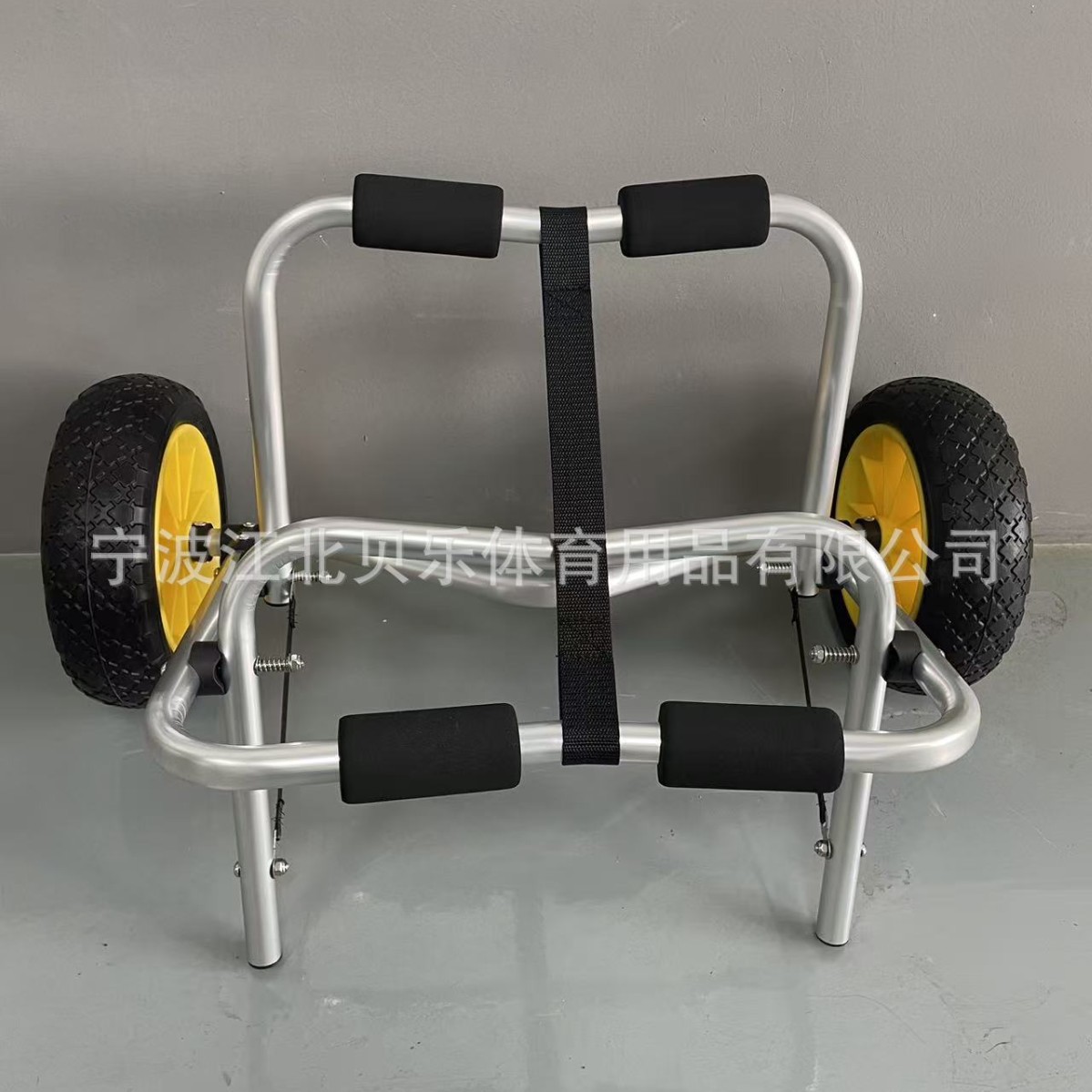 Folding 10inch Solid Wheel Aluminum Alloy Kayak Trailer Trolley Adjustable Strap Canoe Beach Trailer