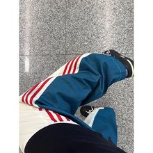 美式嘻哈休闲裤男潮高街爵士舞复古直筒裤子潮牌百搭显瘦运动裤子