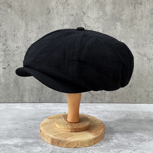 Big Head Bucket Hat Spring Summer Cotton Linen Breathable Duckbill Hat Men Women Casual Octagonal Hat British Retro Forward Hat