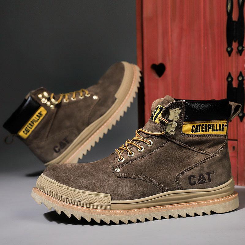 Men's Martin Boots 2026 Autumn New British Retro Workwear Yellow Boots Thick-Soled Height-Increasing Versatile Trendy Boots