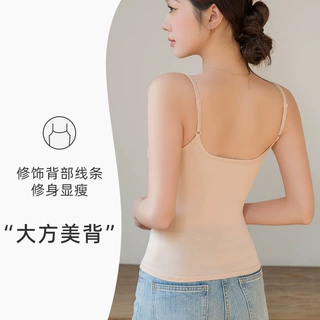 夏季女士内搭带胸垫背心打底美背一体内衣可外穿女外扩吊带