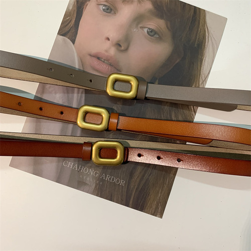 Women's Versatile Retro Belt, Denim Belt Decoration, Matching Dresses and Suit, Slim Waist Seal, Ins Style