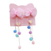 Children's hairgrip, Hanfu, hair accessory with tassels with bow, summer hairpins for princess