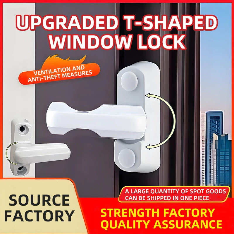 Т-образный замок с плоским окном пластиковый стальной замок T-образный замок дверного окна противоугонные замки Двери и двери внутренние аксессуары из алюминиевого сплава дверные застежки