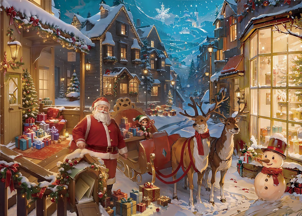 산타클로스와 엘크 [컬러박스 28.8*7*22cm, 865g]